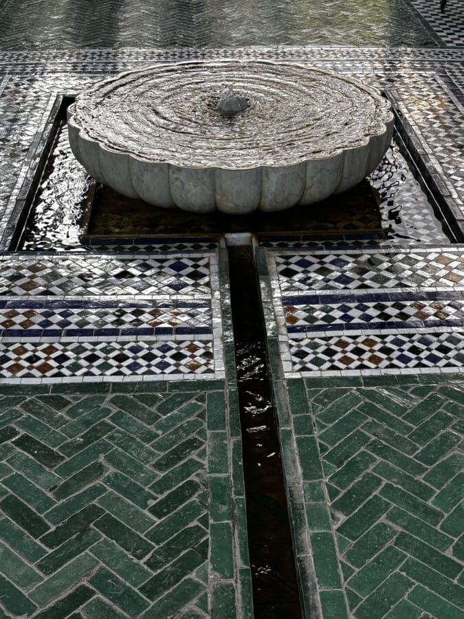 Tiled fountain in Marrakech