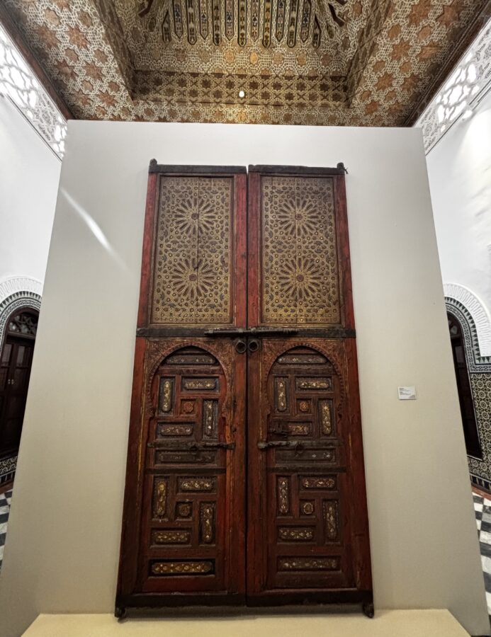 Beautiful woodwork in the Musée de Confluence, seen during our two days in Marrakech