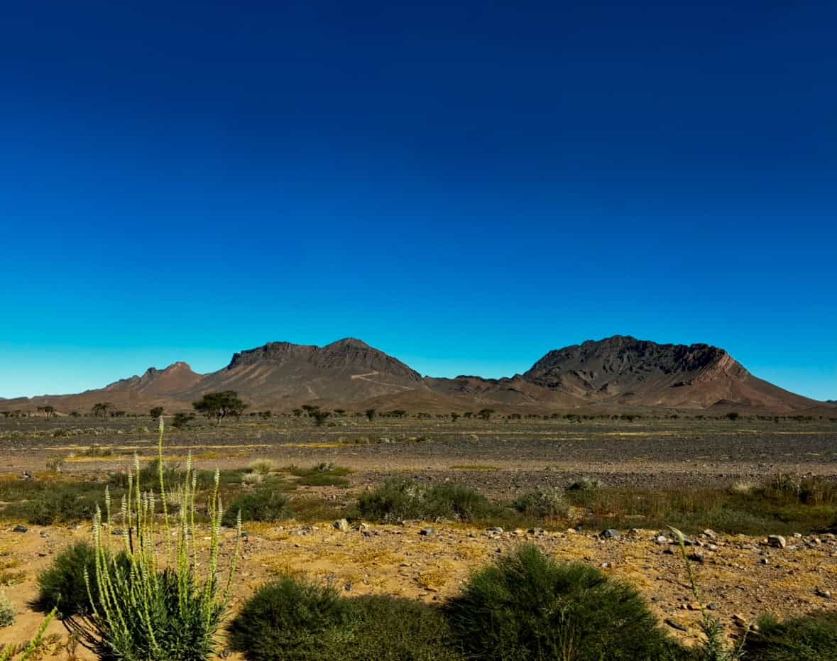 View of the Anti Atlas mountains from the car
