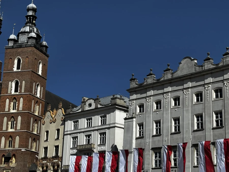 Photo: Tales From The Road Ahead. Kraków Main Square on a beautiful sunny day.
