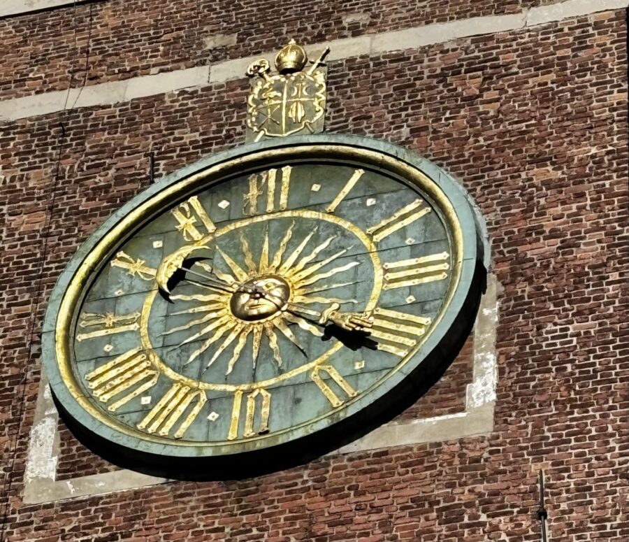 Photo: Tales From The Road Ahead. Close-up of a green clock. Part of Wawel Castle. Saw it during our one day in Kraków, Poland.