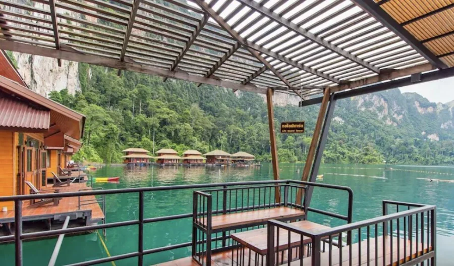 Panvaree, Khao Sok National Park, Thailand resort view, lake and mountains